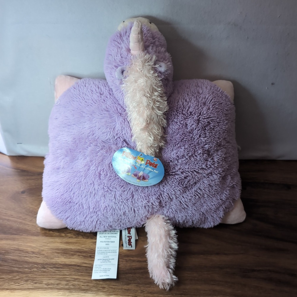 Pillow Pets Magical Unicorn Purple Pink Plush Stuffed Animal Toy 18 inch 2010